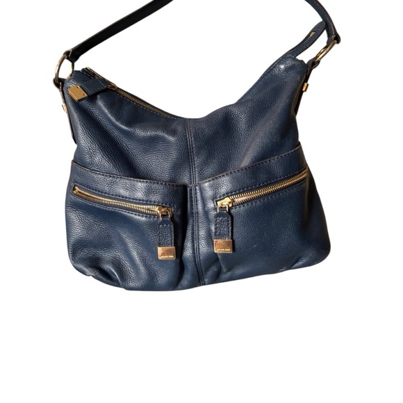 Handbags - Michael Michael Kors Elegant Navy Leather Shoulder Bag